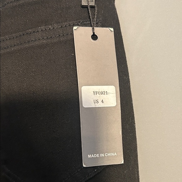 KDF Black Denim Pants Size 4 - Picture 6 of 8